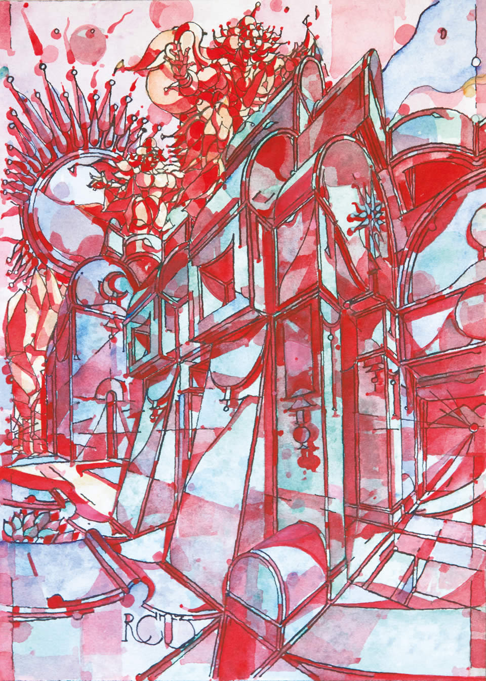 La via nuova | acquarello CM 21 x 29,5 | RICCARDO CECCHINI 2003